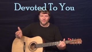 Devoted To You The Everly Brothers Easy Guitar Lesson How to Play Tutorial [upl. by Lemuela936]