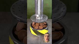 Reeses Chocolate Vs Hydraulic Press 🫣😱🤤 hydraulicpress satisfying [upl. by Hsepid]