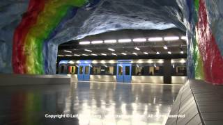 SL Tunnelbana  Metro at Stadion station Stockholm [upl. by Swinton358]