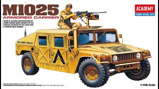 HUMMER M1025 ARMOURED CARRIER ACADEMY 13241  wwwcarmodelkitcombr [upl. by Yadrahs279]