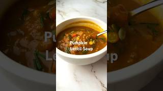 Pumpkin Lentil Soup veganrecipes [upl. by Etnahs]