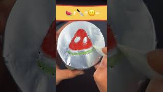 Silver Foil ASMR 🍉asmr satisfying art relaxing drawing painting shorts subscribe cute mix [upl. by Annej]