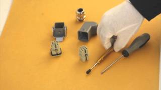 How to Installing WAIN HD Series Heavy Duty Connector Harting Han Connectors  JRREADY ST2058 [upl. by Eulalee]