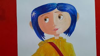 Dibujando a Coraline Coraline drawing Coraline y la puerta secreta coraline [upl. by Eirallih554]