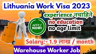 lithuania work permit visa for nepali  how to apply lithuania work permit from nepal [upl. by Narcissus67]