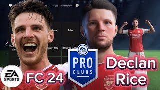 Declan Rice EA FC 24Pro Clubs Face CreationFIFA 24 Clubes Pro Lookalike [upl. by Kane]