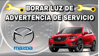 Borrar luz de mantenimiento llave amarilla MAZDA 3 CX5 CX3 Como quitar luz de servicio [upl. by Irtak965]