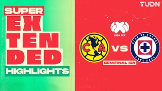 SUPER EXTENDED HIGHLIGHTS  América vs Cruz Azul  Liga Mx AP2024  Semifinal  IDA  TUDN [upl. by Acirat]