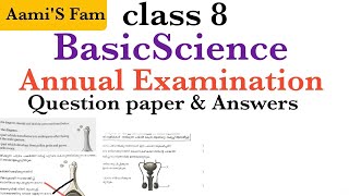 Class 8Basic scienceAnnual Examination Question Answer and Answers [upl. by Dnalel276]