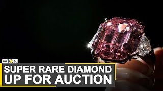 Super rare purplepink diamond up for auction  Business News  World News  WION News [upl. by Erdda]