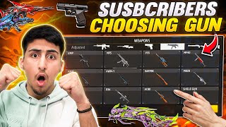 My Subscriber Choosing My Gun😍🤣 Free Fire India [upl. by Nowed902]