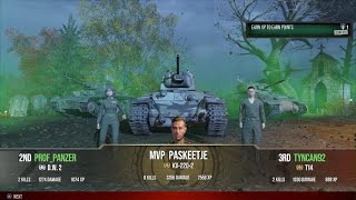 KV2202 Ace Tanker 291 8 Kills 4k damage combined WOT Modern Armor  Battle Tier V [upl. by Ahsekat949]