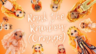 Rank the Rainbow Part 3 🧡 Orange 🧡 Ranking Rainbow High Dolls by Color [upl. by Stanfill]