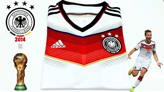 Germany retro football kit World Cup 2014 fan version Unboxing [upl. by Atiuqal]