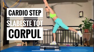 CARDIO STEP  ARDE GRASIMEA  Antrenament tot corpul  15 min [upl. by Jeunesse]