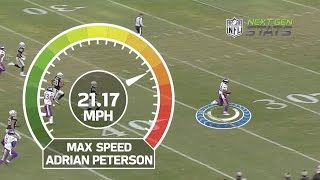 Adrian Petersons 200Yard RecordTying Performance  Next Gen Stats  NFL [upl. by Athallia]