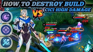 HOW TO BUILD TOP GLOBAL BENEDETTA EXP LANE VS CICI HIGH DAMAGE  GAMEPLAY MLBB [upl. by Llennol120]