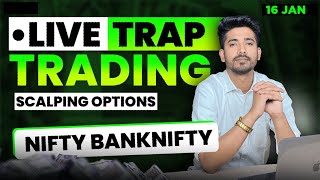 16 January Live Trading Live Intraday Trading Today Bank Nifty option trading live Nifty 50 [upl. by Anaizit]