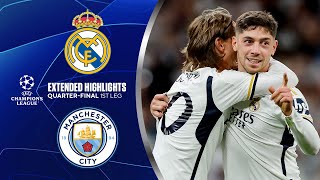 Real Madrid vs Man City Extended Highlights  UCL QuarterFinals 1st Leg  CBS Sports Golazo [upl. by Ranit]