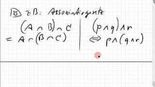 03051 Rechenregeln für Mengen und Logik DeMorganGesetze [upl. by Eillat]