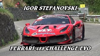 TROFEO VALLECAMONICA 2024  IGOR STEFANOVSKI  FERRARI 488 CHALLENGE EVO  VIDEO BELLUNOVIDEO [upl. by Yeltnerb]