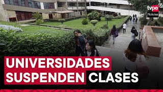 Paro de transportistas universidades suspenden clases presenciales este 23 de octubre [upl. by Deehsar]