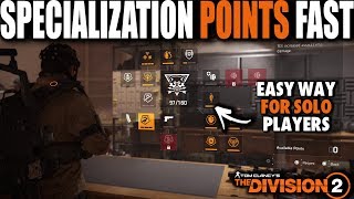 HOW TO GET SPECIALIZATION POINTS IN DIVISION 2 FAST amp EASY FOR SOLO PLAYERS [upl. by Holds]