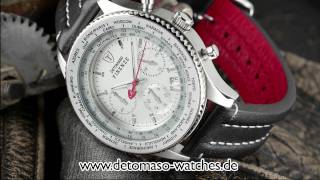 DETOMASO Modell FIRENZE Chronograph WeißLeder [upl. by Alyssa]