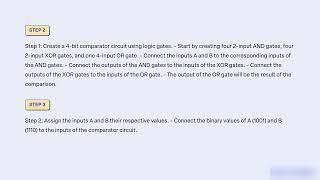 Implement a 4 bit comparator using Multisim Build a circuit that compares the following two numbers [upl. by Marillin]