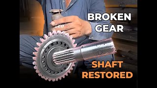 Incredible Gear Shaft Repair Watch How a Severely Broken Shaft is Restored Like New [upl. by Nolyd917]