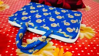 Laptop bag making at homehow to make a laptop bagsimpleWayलेपटॉप बैग घर पर बानाने का आसान तरीका [upl. by Aicenat242]