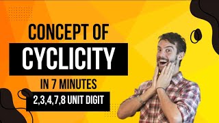 learn the cyclicity concept in 7 minutes  unit digit 23478 maths ssc jee cgl2024 sscgd [upl. by O'Rourke688]