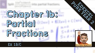 Partial Fractions 1 • Algebraic Fractions all operations • P2 Ex1BC • 🚀 [upl. by Aidin]