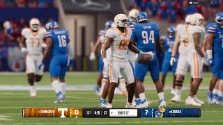 EASports College Football25 Online Dynasty User game Tennessee Vols vs Kansas Jayhawks [upl. by Longwood120]