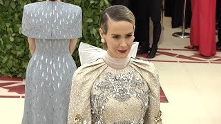 Sarah Paulson at the 2018 MET Gala [upl. by Arbmat]