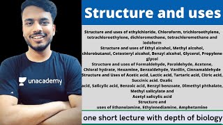 structure and uses b pharmacy 2nd sem organic chemistry  structure and uses of compounds [upl. by Annayr]