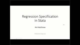 Regression Specification in Stata [upl. by Dow]