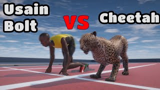 Usain Bolt VS Cheetah [upl. by Buffy796]