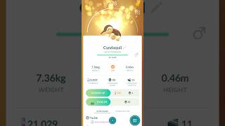 Pokémon Go Evolving Shiny Lucky Cyndaquil Into Shiny Lucky Quilava pokemongopokemongocyndaquil [upl. by Lassiter921]