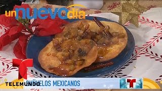 Receta de cocina aprende a preparar unos buñuelos mexicanos  Un Nuevo Día  Telemundo [upl. by Atiuqehc]