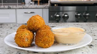 Crispy Cajun Boudin Balls with Remoulade Sauce [upl. by Yllaw]