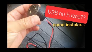 Instalação de uma tomada USB 5v no Fusca [upl. by Peterus566]