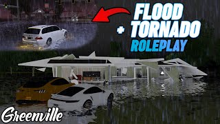 REAL FLOOD amp TORNADO RP IN GREENVILLE  ROBLOX  Greenville Roleplay [upl. by Elo214]