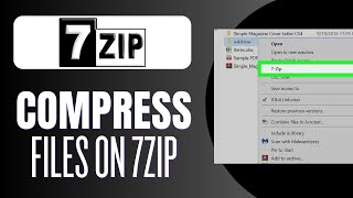 How to Compress Files with 7ZIP [upl. by Bodkin146]