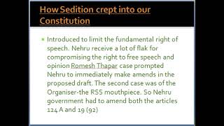 Sedition 124A IPC [upl. by Jerrilyn]