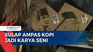 Seniman asal Pontianak Sulap Ampas Kopi Jadi Karya Seni Lukis Bernilai Tinggi [upl. by Gurolinick]