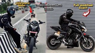 Ns200 full modified cost full bike review full bike modified details😍 [upl. by Pantia]