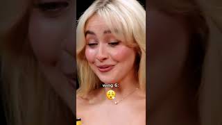 Sabrina Carpenters reaction to every wing on Hot Ones 🥵 👑 [upl. by Zedecrem998]