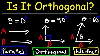 Are The Two Vectors Parallel Orthogonal or Neither [upl. by Jari821]