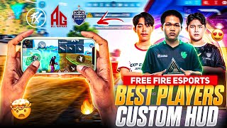 FREE FIRE ESPORTS PLAYERS BEST CUSTOM HUD😱  WORLD BEST ESPORTS PLAYERS CUSTOM HUD🔥  BRUFXAGFLCN [upl. by Ynnor]